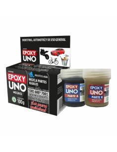 Two component epoxy adhesive Fusion Epoxy Black Label Unon98 Universal Black 100 g by Fusion Epoxy Black Label, Dual-componen...