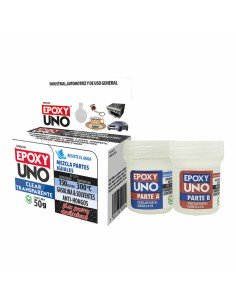 Adesivo epoxídico de dois componentes Fusion Epoxy Black Label Unoa98 Universal Cinzento escuro 100 g | Tienda24 Tienda24.eu