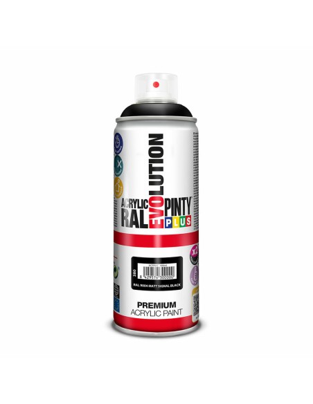 Spray paint Pintyplus Evolution RAL 9004 Signal Black 400 ml Matt | Tienda24 Tienda24.eu