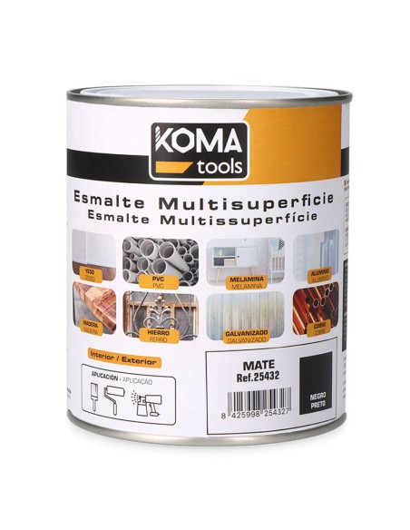 Acrylic polish Koma Tools Black Matt 750 ml | Tienda24 Tienda24.eu