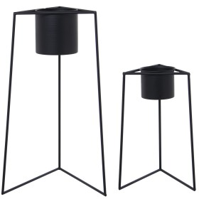 Conjunto de vasos Alexandra House Living Preto Metal Com suporte (2 Peças) de Alexandra House Living, Vasos - Ref: D1621936, ...