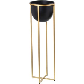 Macetero Alexandra House Living Negro Dorado Metal 21 x 21 x 66 cm Con soporte de Alexandra House Living, Maceteros - Ref: D1...