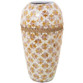 Vase Alexandra House Living Nacre noire 22 x 22 x 41 cm de Alexandra House Living, Vases - Réf : D1622023, Prix : 58,44 €, Re...