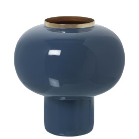 Vase Alexandra House Living Bleu Doré Métal 18 x 18 x 19 cm de Alexandra House Living, Vases - Réf : D1622087, Prix : 25,45 €...