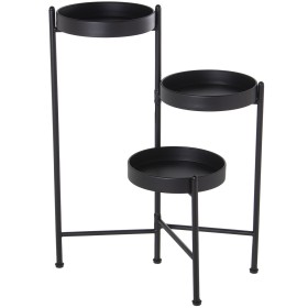 Flower Pot Stand Alexandra House Living Metal 24 x 25 x 66 cm Triple Black by Alexandra House Living, Accessories - Ref: D162...