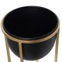 Macetero Alexandra House Living Negro Dorado Metal 21 x 21 x 50 cm Con soporte de Alexandra House Living, Maceteros - Ref: D1...