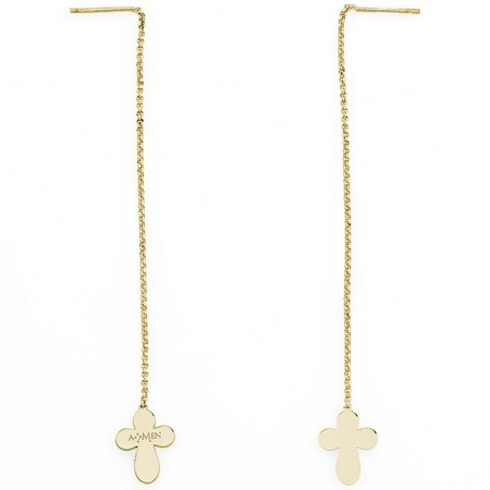 Brincos femininos Amen CROCE GOLD | Tienda24 - Global Online Shop Tienda24.eu