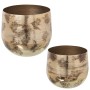 Conjunto de vasos Alexandra House Living Dourado Alumínio (2 Peças) de Alexandra House Living, Vasos - Ref: D1622150, Preço: ...