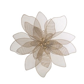 Decoração de Parede Alexandra House Living Dourado Metal Flor 55 x 8 cm de Alexandra House Living, Esculturas - Ref: D1622246...