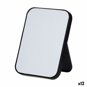 Spiegel mit Montageklemme Weiß Schwarz Polypropylen 1,7 x 20 x 14 cm (12 Stück) Berilo - 1
