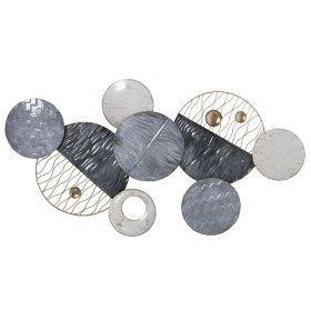 Wall Decoration Alexandra House Living White Grey Golden Metal Circles 91 x 4,5 x 49 cm by Alexandra House Living, Sculptures...