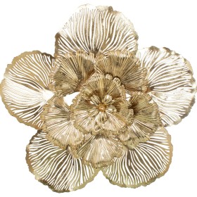 Wall Decoration Alexandra House Living Golden Metal Flower 69 x 69 x 7,5 cm by Alexandra House Living, Sculptures - Ref: D162...