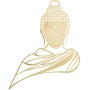 Wall Decoration Alexandra House Living Buda Golden Metal 63 x 66 x 2 cm by Alexandra House Living, Sculptures - Ref: D1622278...