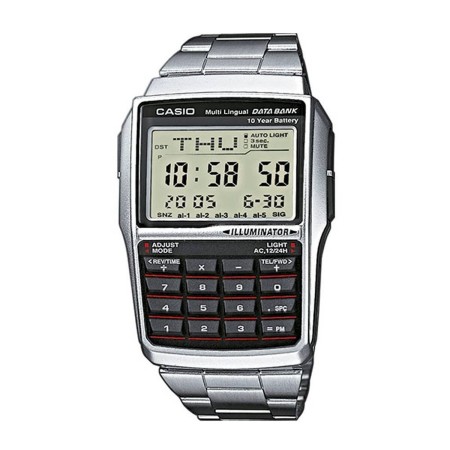 Montre Homme Casio DATABANK CALCULATOR STEEL Noir Argenté de Casio, Montres bracelet - Réf : S7232305, Prix : 85,00 €, Remise...