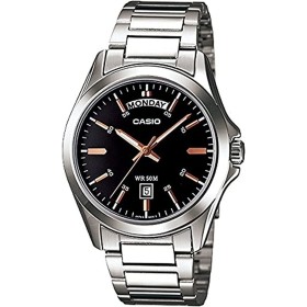 Montre Homme Casio DAY DATE Noir Argenté (Ø 35 mm) de Casio, Montres bracelet - Réf : S7232447, Prix : 90,00 €, Remise : %