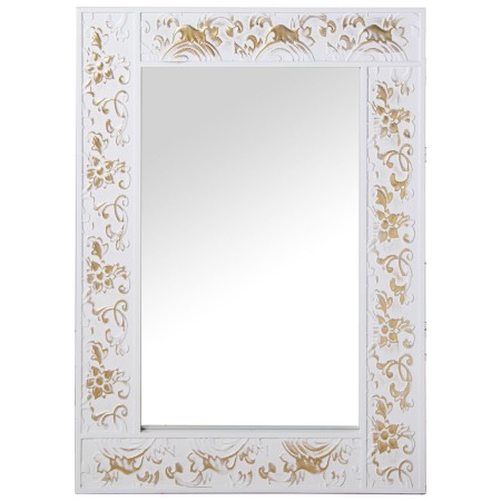 Wall mirror Alexandra House Living White Wood Rectangular 7 x 57 x 84 cm by Alexandra House Living, Wall-Mounted Mirrors - Re...