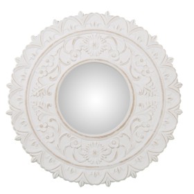 Wall mirror Alexandra House Living White Wood Worn 4 x 57 x 58 cm Circular by Alexandra House Living, Wall-Mounted Mirrors - ...