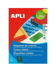 Klebeetiketten Apli 100 Bettlaken 63,5 x 38,1 mm Weiß | Tienda24 Tienda24.eu