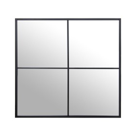 Espelho de parede Alexandra House Living Preto Metal Janela 5 x 73 x 73 cm de Alexandra House Living, Espelhos de parede - Re...