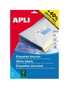 Etichette per Stampante Apli Bianco Rotondo 25 Fogli Ø 40 mm da Apli, Etichette adesive e adesivi - Ref: S8401014, Precio: €1...