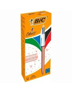 Bolígrafo Bic Shine Silver Blanco Rosa (12 Piezas) | Tienda24 Tienda24.eu