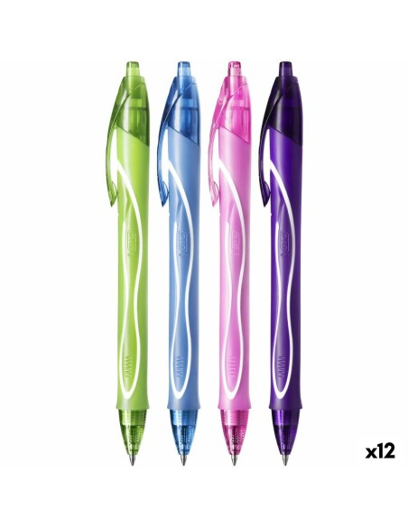 Stylo gel Bic Gel-Ocity Quick Dry 4 Colours 0,3 mm 12 Pièces | Tienda24 Tienda24.eu