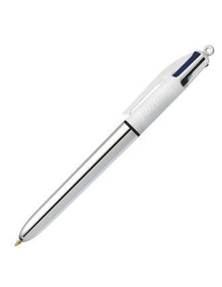 Pen Bic Shine Silver White Silver (12 Pieces) | Tienda24 Tienda24.eu