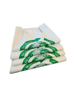 Shopping Bag Bianco Biodegradabile 50 x 60 cm da BigBuy Office, Borse e cestini per la spesa - Ref: S8401769, Precio: €15.23,...