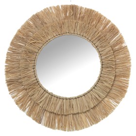 Espelho de parede Alexandra House Living Fibra natural 2 x 52 x 52 cm Redondo de Alexandra House Living, Espelhos de parede -...