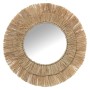 Specchio da parete Alexandra House Living Fibra naturale 2 x 52 x 52 cm Rotondo di Alexandra House Living, Specchi da parete ...