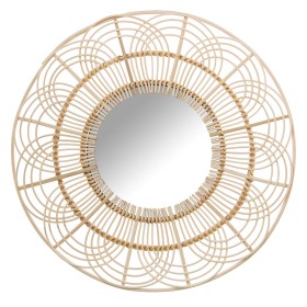 Wall mirror Alexandra House Living Rattan Natural Fibre 2 x 54 x 54 cm Circular by Alexandra House Living, Wall-Mounted Mirro...