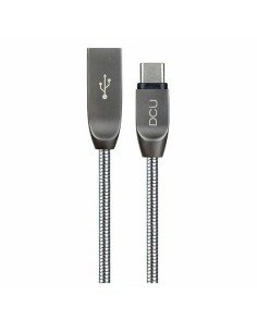 USB A to USB C Cable DCU Black (1,5M) | Tienda24 Tienda24.eu