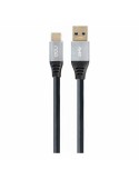 USB A to USB C Cable DCU Black (1,5M) | Tienda24 Tienda24.eu