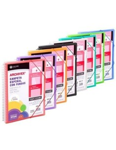 Folder Black Transparent A4 (26 x 1 x 35,5 cm) (12 Units) | Tienda24 Tienda24.eu