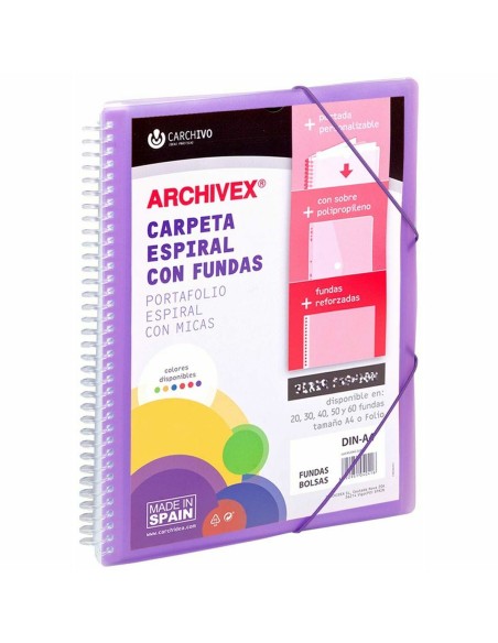 Ordnungsmappe Carchivo Archivex-Star Violett A4 | Tienda24 Tienda24.eu