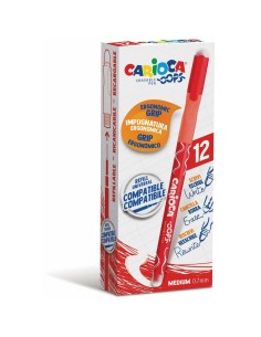 Pen Carioca Oops Red 0,7 mm 12 Pieces by Carioca, Stick Ballpoint Pens - Ref: S8403464, Price: €15.40, Discount: %