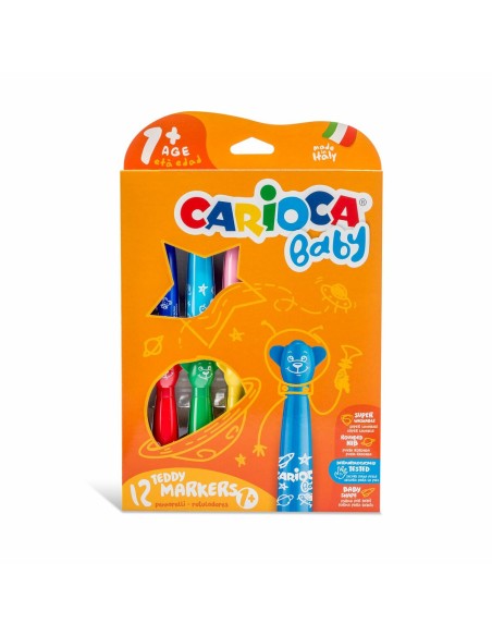 Set de Rotuladores Carioca Teddy Marker 1+ Multicolor 12 Piezas | Tienda24 Tienda24.eu