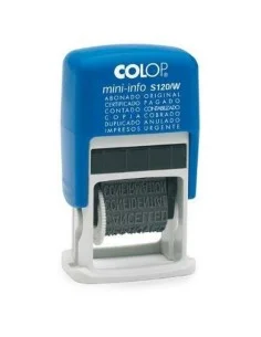 Timbre Colop S120/W 4 x 20 mm Bleu de Colop, Timbres et matériaux pour timbres - Ref: S8403606, Precio: €12.44, Descuento: %