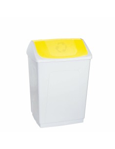 Corbeille à papier 23 L Basculant Argenté Plastique (6 Unités) | Tienda24 Tienda24.eu