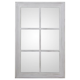 Wall mirror Alexandra House Living White Wood Worn Window 5 x 101 x 65 cm by Alexandra House Living, Wall-Mounted Mirrors - R...