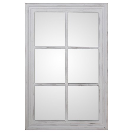 Espejo de pared Alexandra House Living Blanco Madera Desgastado Ventana 5 x 101 x 65 cm de Alexandra House Living, Espejos de...