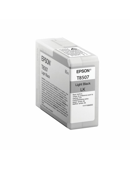 Tinteiro de Tinta Original Epson Singlepack Light Black T850700 Preto | Tienda24 Tienda24.eu