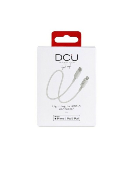 Câble USB-C vers Lightning iPhone DCU 1 Blanc 1 m | Tienda24 Tienda24.eu