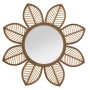 Wall mirror Alexandra House Living Natural Bamboo Natural Fibre Flower 3 x 67 x 68 cm Circular by Alexandra House Living, Wal...