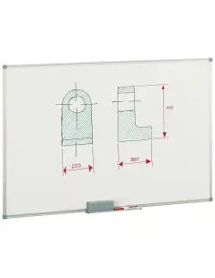 Magnetic Board with Marker White Aluminium 20 x 30 cm (12 Units) | Tienda24 Tienda24.eu