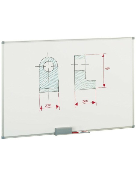 Pizarra magnética Faibo 120 x 200 cm Aluminio Acero Blanco Plateado | Tienda24 Tienda24.eu