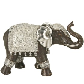 Figura Decorativa Alexandra House Living Preto Prateado Plástico Elefante 31 x 23 x 16 cm de Alexandra House Living, Colecion...