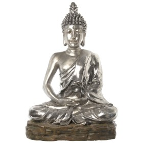 Deko-Figur Alexandra House Living Silberfarben Kunststoff Buddha 62 x 93 x 138 cm von Alexandra House Living, Sammlerstücke -...