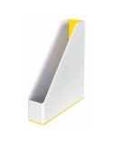 Porta-revistas Leitz Amarelo Branco A4 poliestireno 7,3 x 31,8 x 27,2 cm | Tienda24 Tienda24.eu