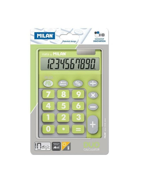 Calculadora Milan DUO Verde 14,5 x 10,6 x 2,1 cm | Tienda24 Tienda24.eu